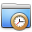 Aqua Smooth Folder Clock Icon 32x32 png